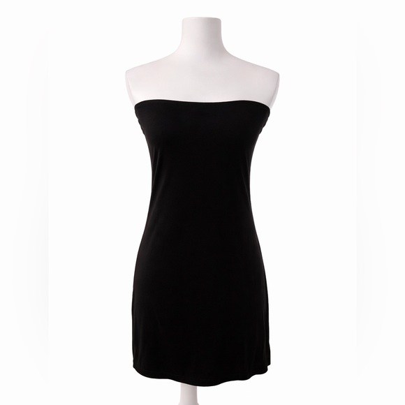 Express Dresses & Skirts - 🖤✨ Express Strapless Black Mini Dress S Sexy Tube Dress Soft Jersey Bodycon